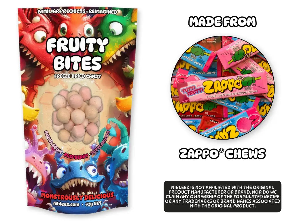 Fruity Bites (Bubblegum, Raspberry & Tutti Frutti)