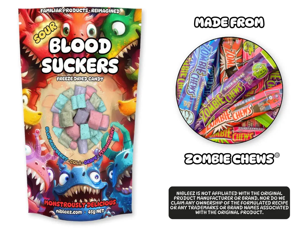 Sour Blood Suckers (Blue Raspberry, Cola, Grape & Strawberry)